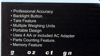 AWS LB-501 Digital Scale Features